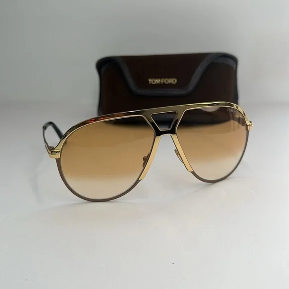 💯- New Auth Tom Ford Gold Gradient Xaier TF 1060 Sunglass Seen on Kris J… - Picture 3 of 16